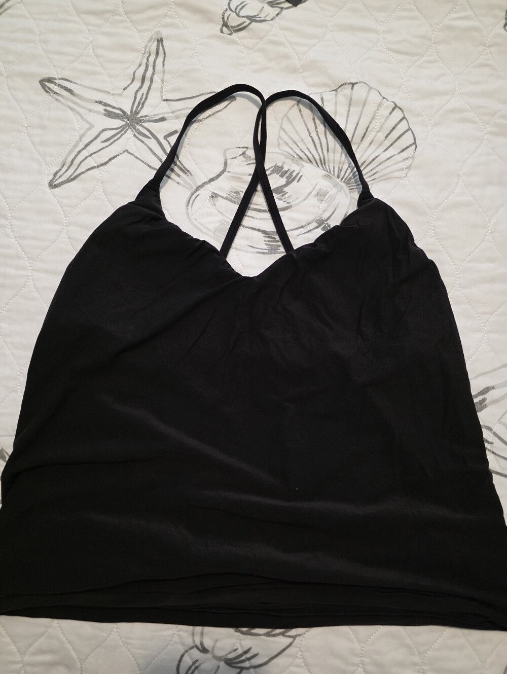 aerie Black Cross-Back Camisole Tank